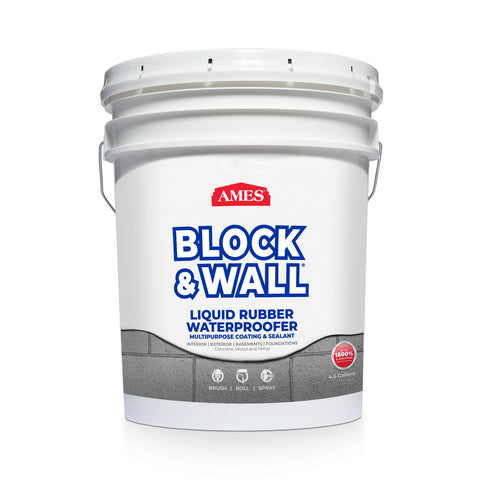 AMES Block & Wall™ Liquid Rubber (5 Gallon, White)