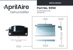 Condensate pump hanging bracket kit for all Aprilaire